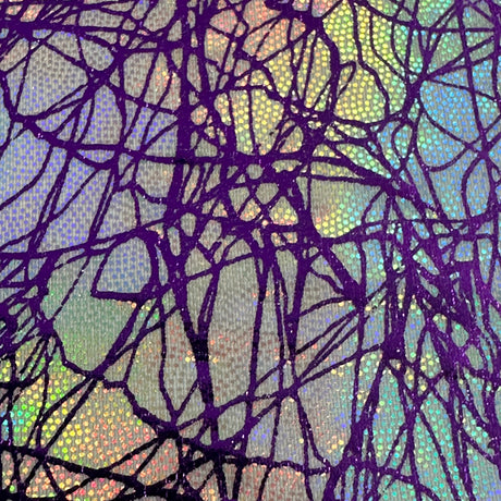 Polyester Spandex Foggy Foil Fabric 4-Way Stretch Chaos