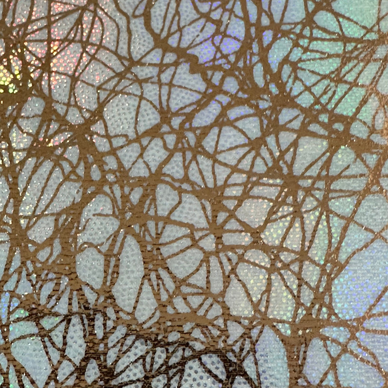 Polyester Spandex Foggy Foil Fabric 4-Way Stretch Chaos