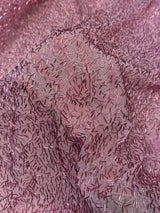 Stretch Bugle Beaded Mesh Blush Pink