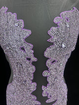 Rhinestone Bodice Applique Lilac