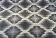 Obli Circles Polyester Fabric - Charcoal Gray Reversible Geometric Diamond Pattern, 62" Width (1 Yard)