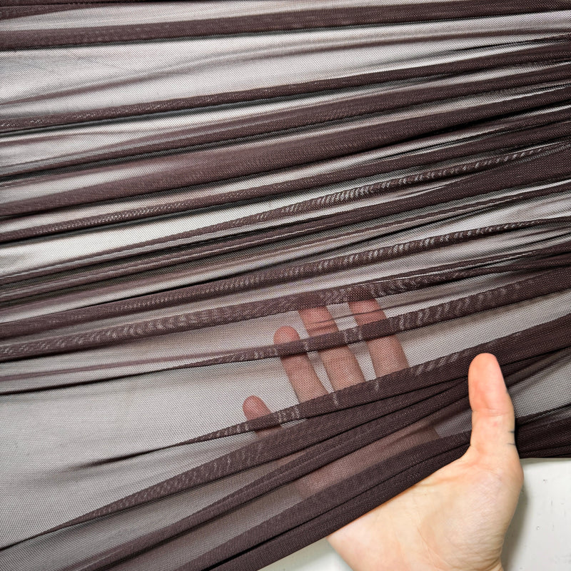 Chocolate Brown 4-Way Stretch Power Mesh