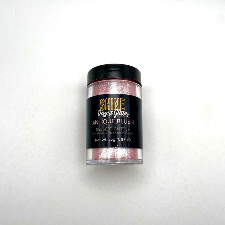 Antique Blush Shine Dessert Glitter for Edible Cakes, Cupcakes, and Desserts