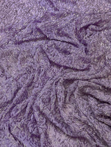 Lavender Bugle Beaded Stretch Mesh