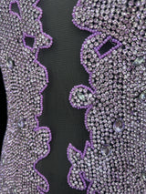Rhinestone Bodice Applique Lilac
