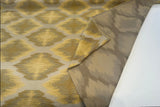 Obli Golden Geige Reversible Heavy Chenille Upholstery Fabric - Golden Beige Geometric Pattern, 62" Width (1 Yard)