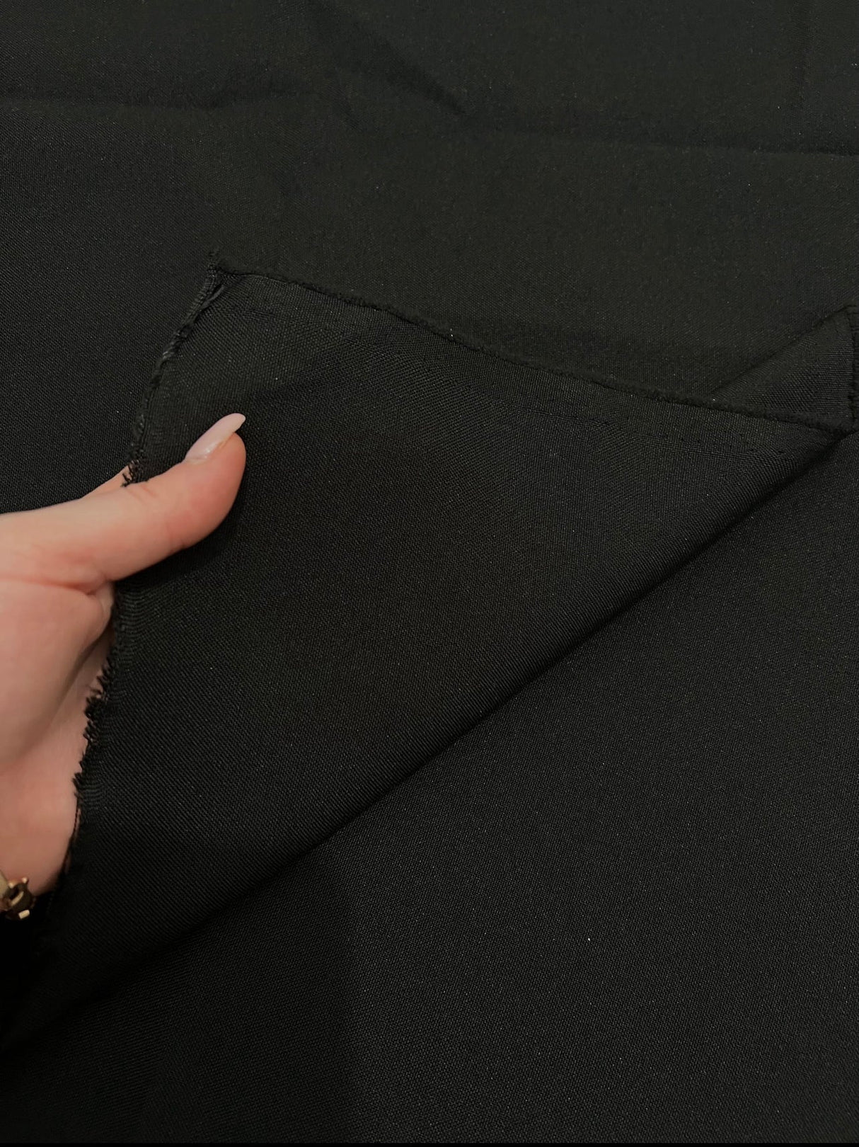 Black Poly Poplin