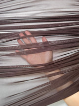 Chocolate Brown 4-Way Stretch Power Mesh