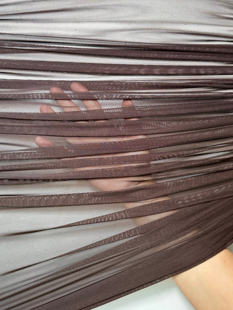 Chocolate Brown 4-Way Stretch Power Mesh
