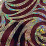 Nylon Spandex Paisley Foggy Foil Fabric
