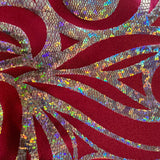 Nylon Spandex Paisley Foggy Foil Fabric