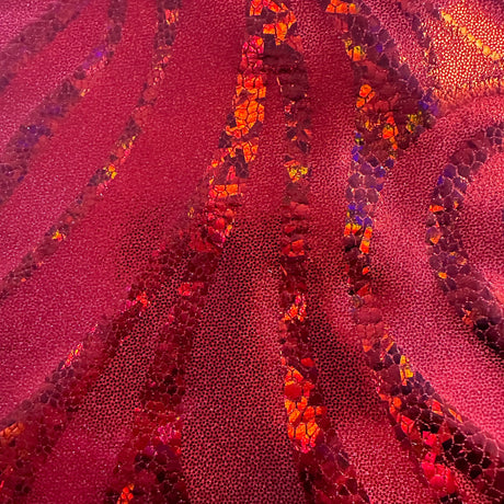 Nylon Spandex Paisley Foggy Foil Fabric