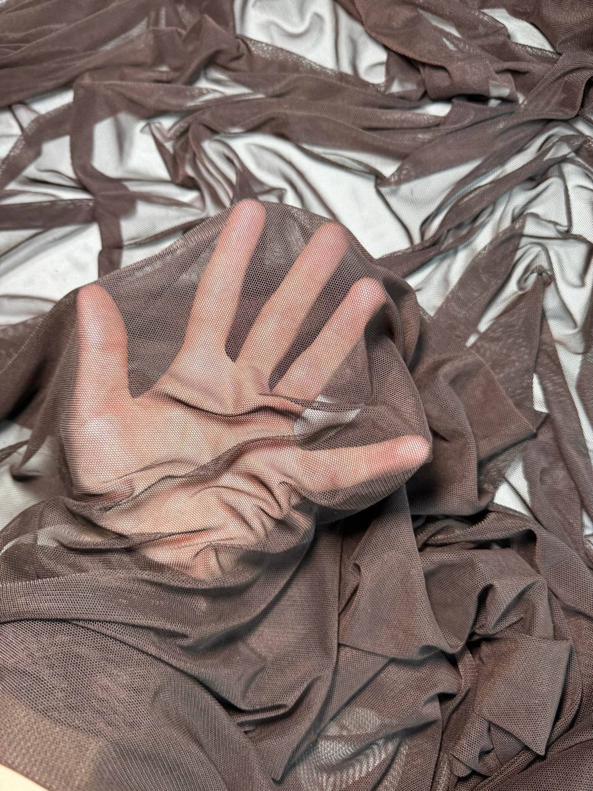 Chocolate Brown 4-Way Stretch Power Mesh