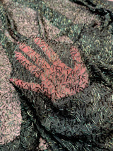 Stretch Bugle Beaded Power Mesh Hunter Green