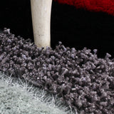 Luxury Shag Viscose Shiny Design Plush Area Rug Carpet - Polyester Shag Rug, Multi Color Pattern, 2" Pile Approx, 7'6" X 10'3" (1 Rug)