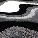 Luxury Shag Viscose Shiny Design Plush Area Rug Carpet - Polyester Shag Rug, Multi Color Pattern, 2" Pile Approx, 7'6" X 10'3" (1 Rug)