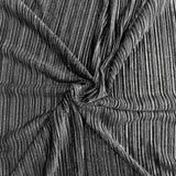 Metallic Pleated Stretch Velvet Fabric