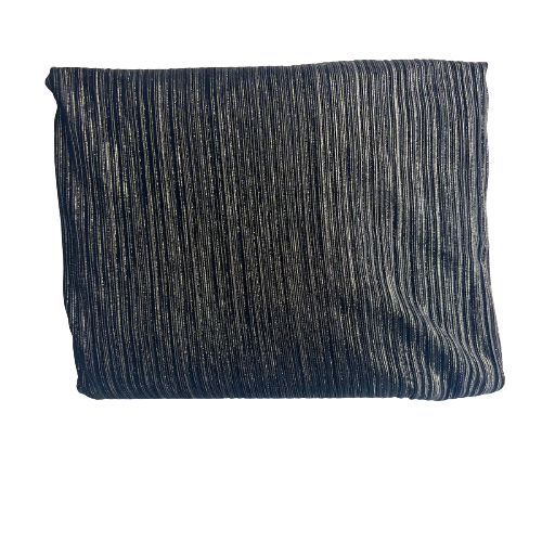 Metallic Pleated Stretch Velvet Fabric - Silver, Gold, Bronze, 58" Width, 4-Way Stretch (1 Yard)