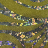 Nylon Spandex Paisley Foggy Foil Fabric