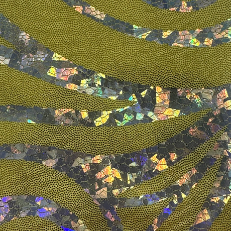 Nylon Spandex Paisley Foggy Foil Fabric