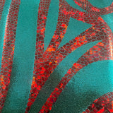 Nylon Spandex Paisley Foggy Foil Fabric