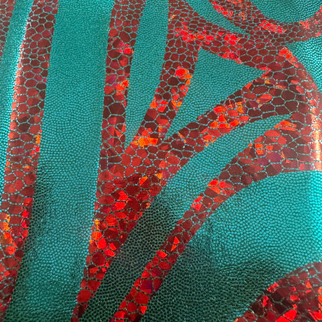 Nylon Spandex Paisley Foggy Foil Fabric