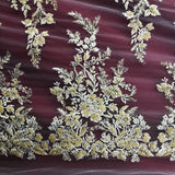 Beaded Sequined Lace Fabric