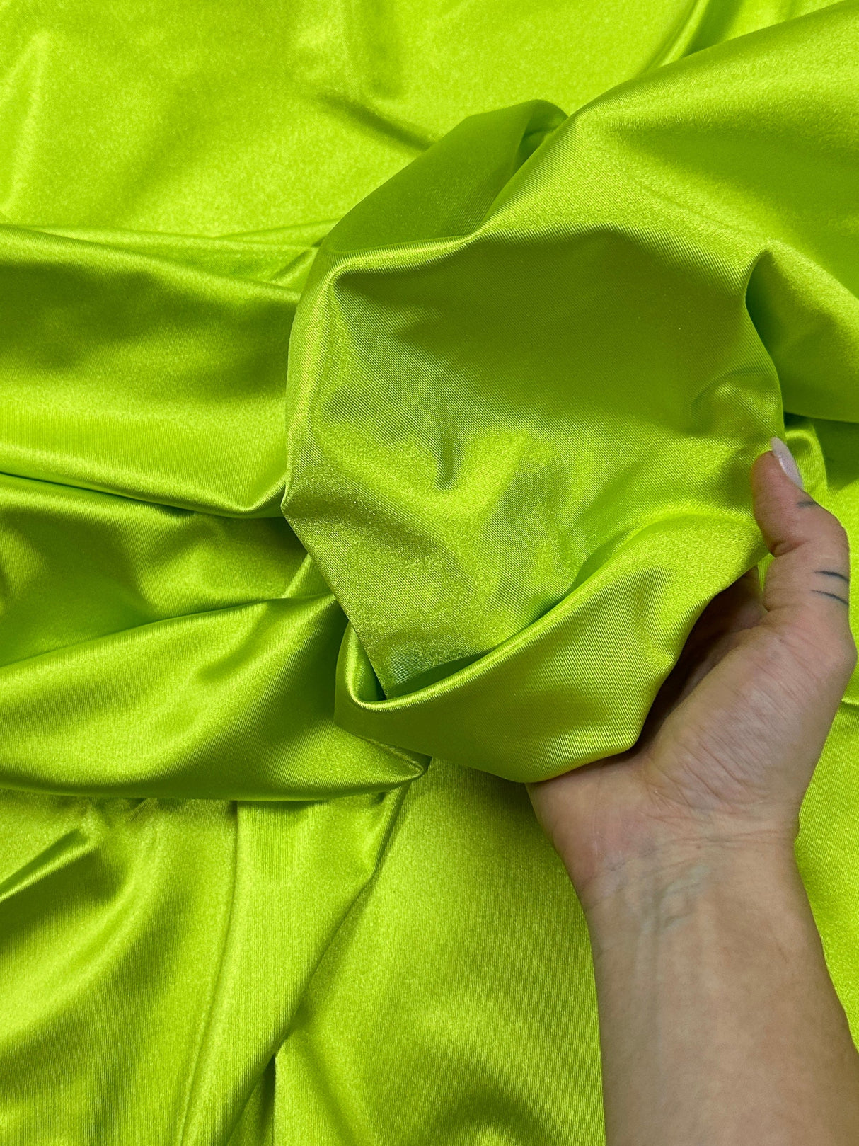 Shiny Nylon Spandex Lime Green