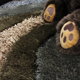 Luxury Shag Viscose Shiny Design Plush Area Rug Carpet - Polyester Shag Rug, Multi Color Pattern, 2" Pile Approx, 7'6" X 10'3" (1 Rug)
