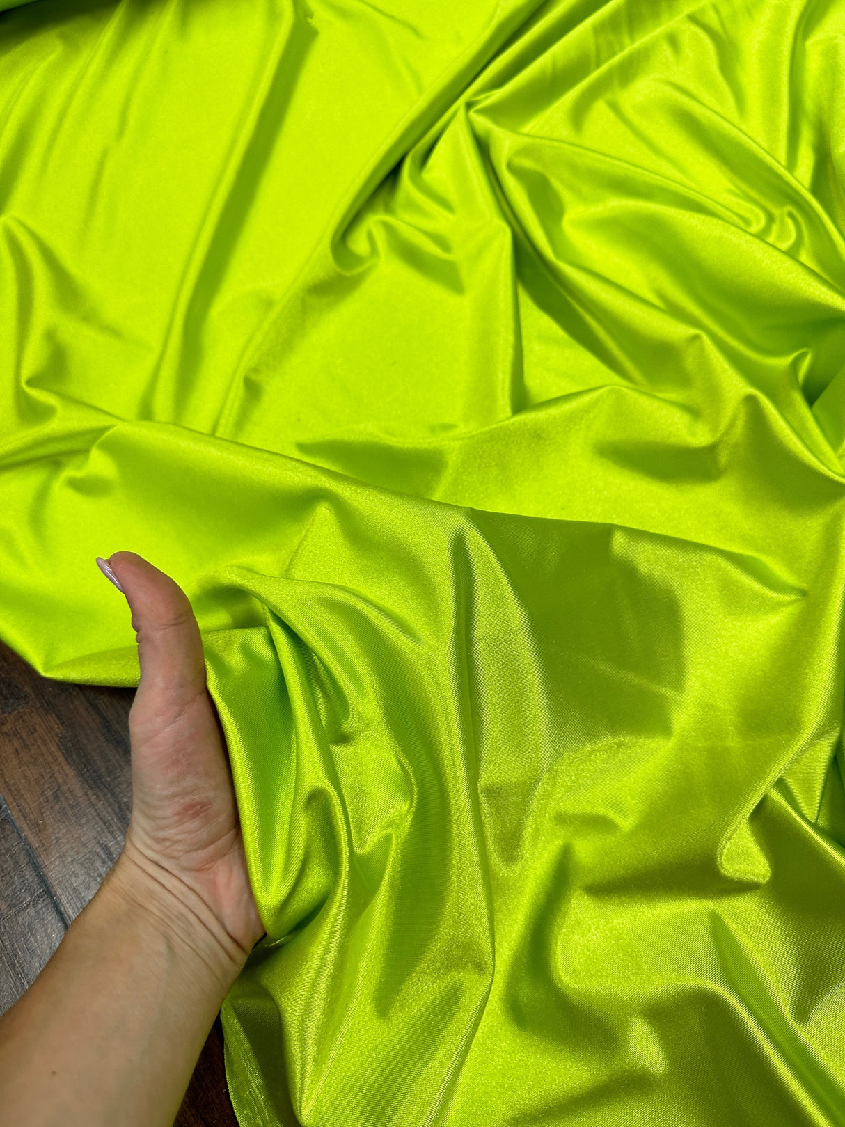 Shiny Nylon Spandex Lime Green