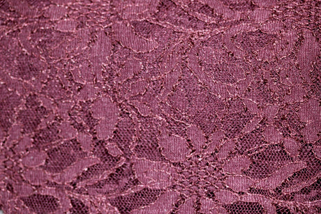 Embroidered 3D Floral Lace Polyester Rayon Fabric - Burgundy 3D Floral Embroidery, 59" Width (By The Yard)