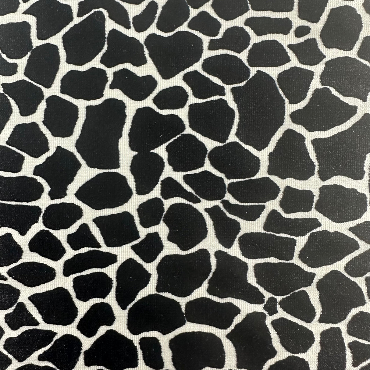 Nylon Spandex Giraffe Print Fabric 45" Black White