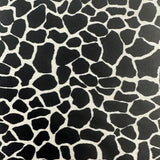 Nylon Spandex Giraffe Print Fabric 45" Black White
