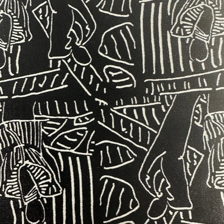 Nylon Spandex Fabric Jumbo Ancient Print 45"