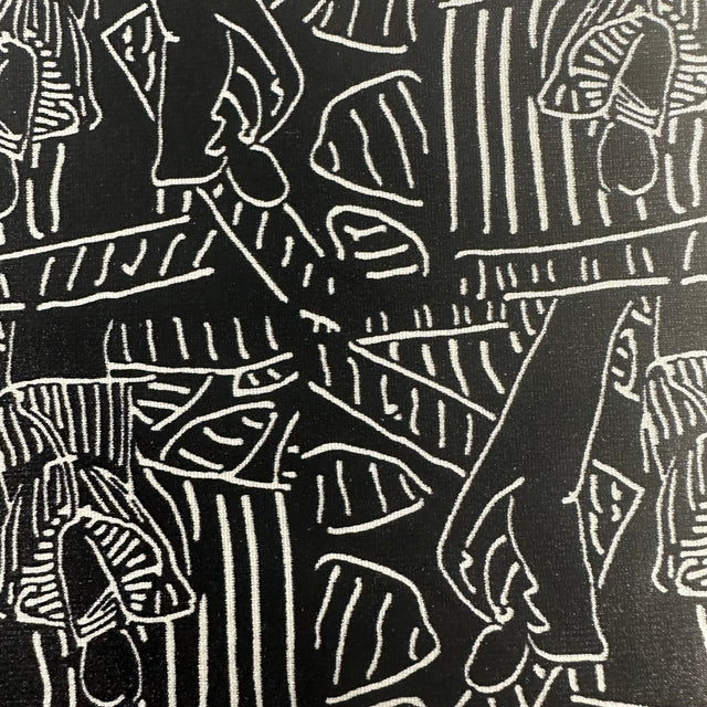 Nylon Spandex Fabric Jumbo Ancient Print 45"