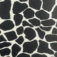 Nylon Spandex Giraffe Print Fabric 45" Black White
