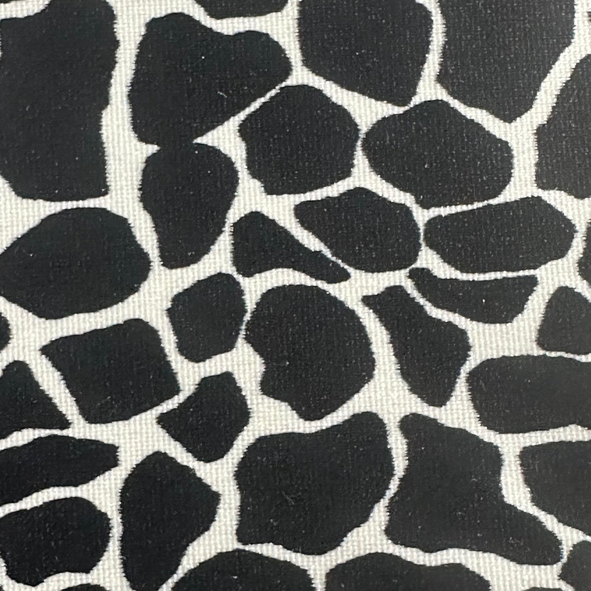 Nylon Spandex Giraffe Print Fabric 45" Black White