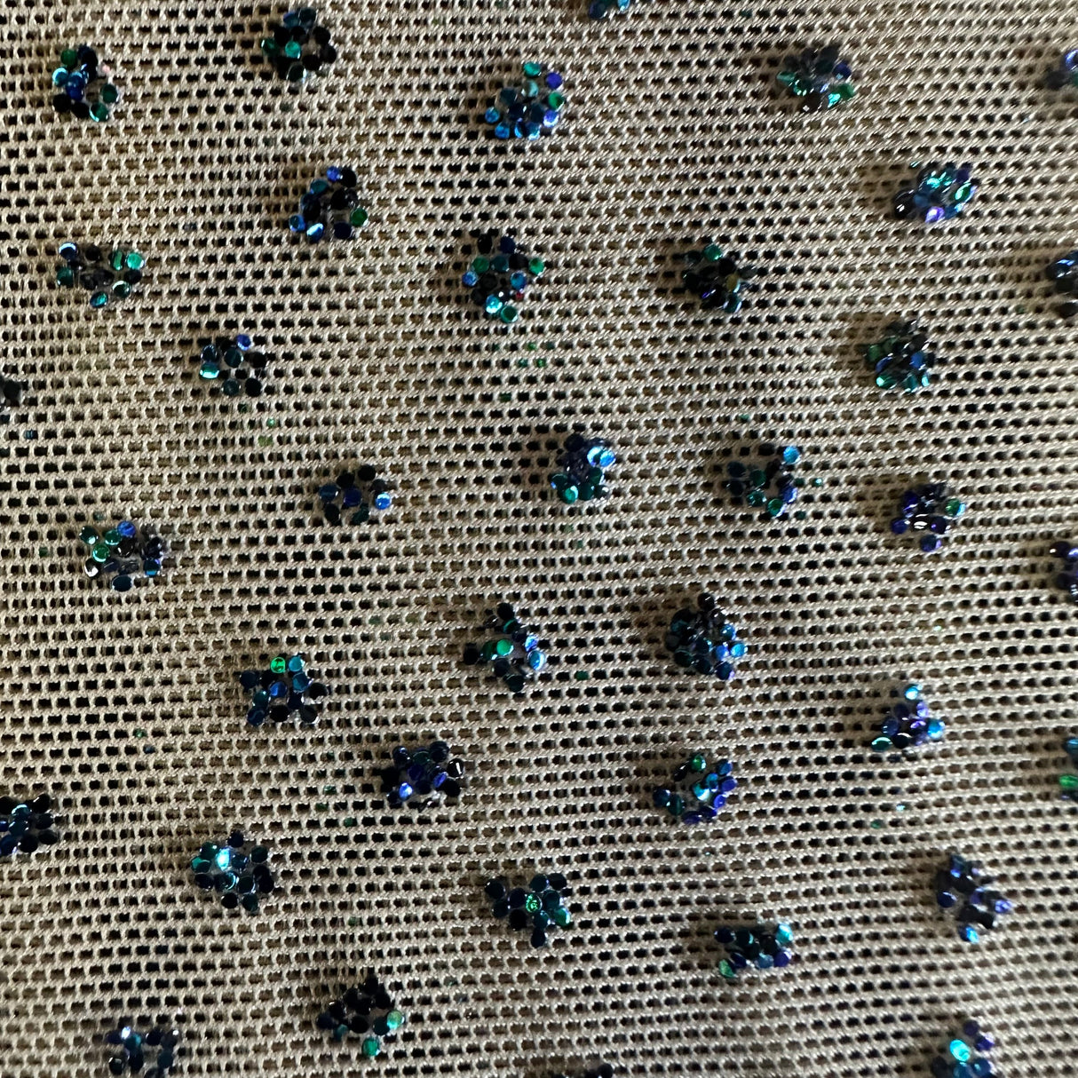 Nylon Spandex Power Mesh Caviar Glitter Fabric