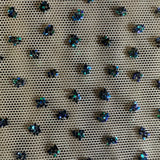 Nylon Spandex Power Mesh Caviar Glitter Fabric