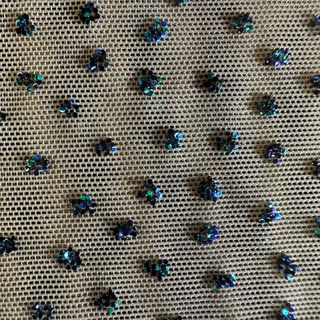 Nylon Spandex Power Mesh Caviar Glitter Fabric