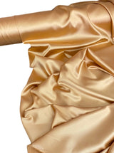 Stretch Silk Satin Deep Gold