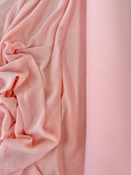 Cotton Gauze Blush Crinkle