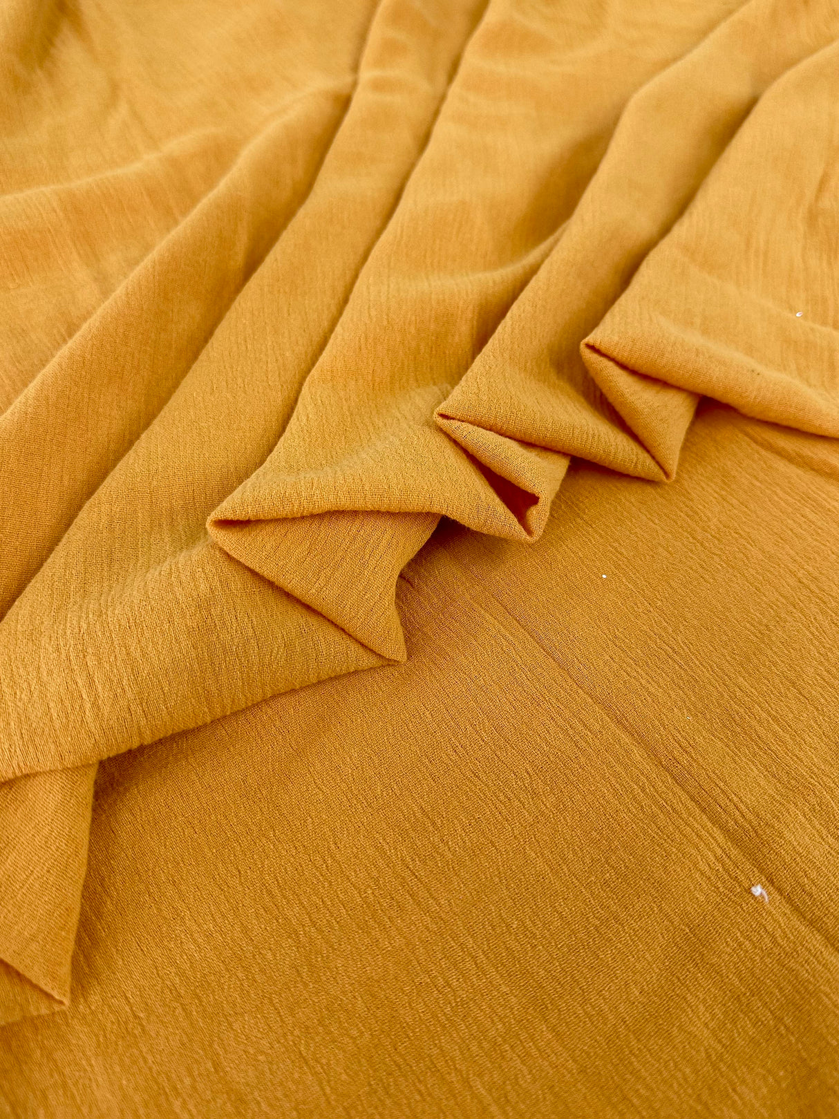 Mustard Crinkle Cotton Gauze