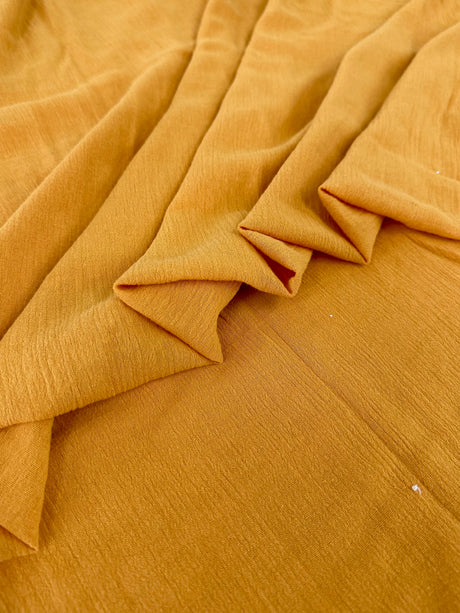 Mustard Crinkle Cotton Gauze