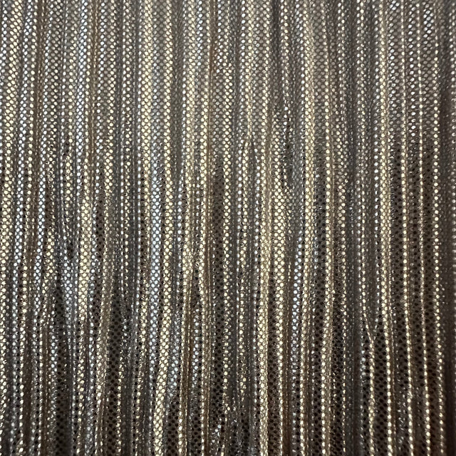 Polyester Pleated Bodre Foil Fabric 60"