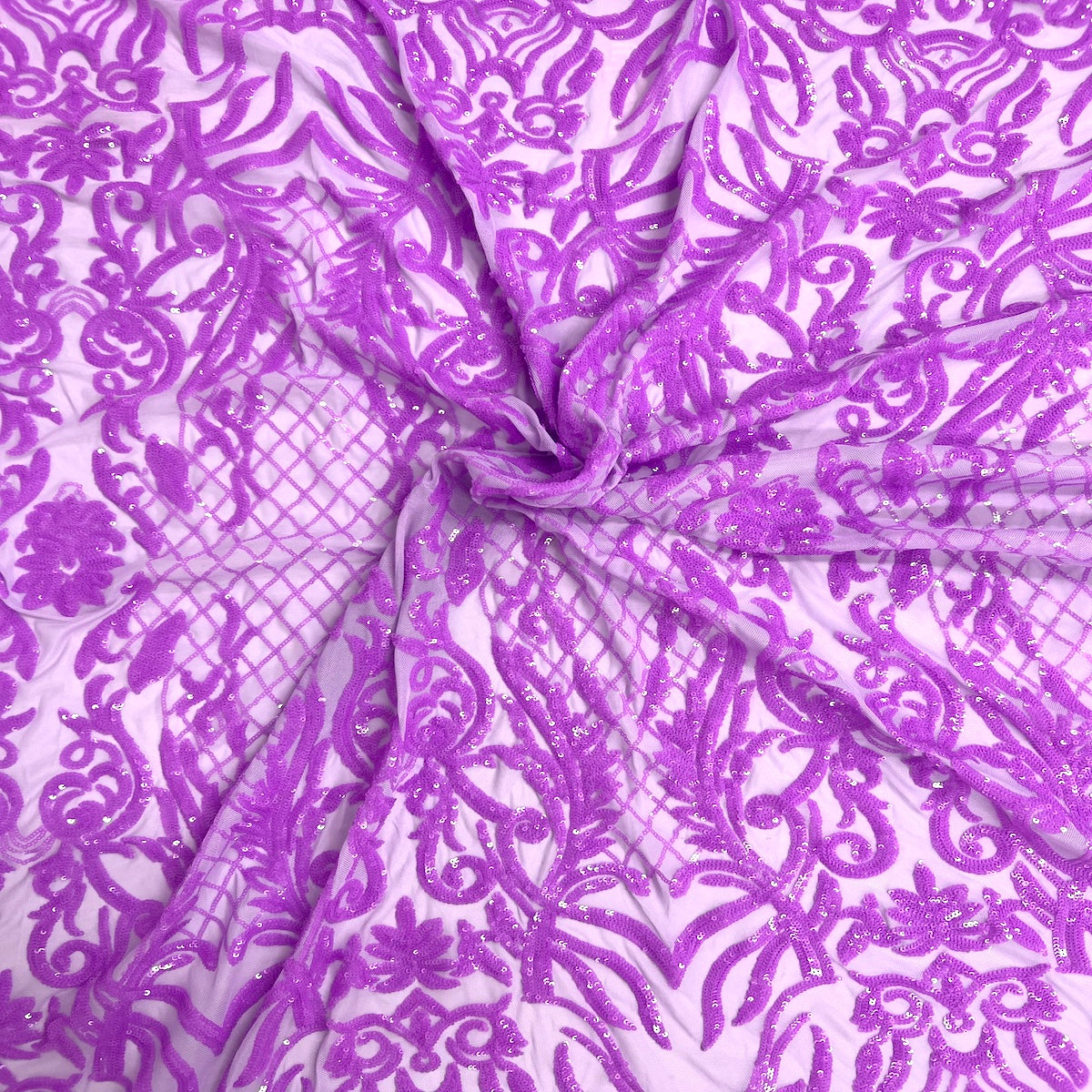 Stretch Sequins Fabric Luna Sequin Mesh