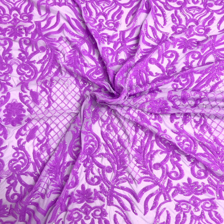 Stretch Sequins Fabric Luna Sequin Mesh