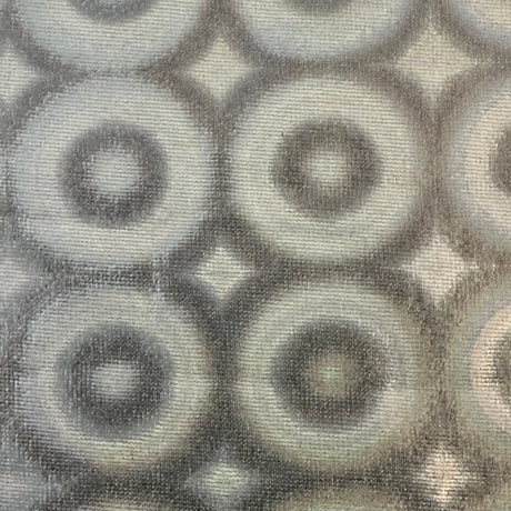 Hologram Polyester Spandex Fabric Silver Bull's Eye 60"