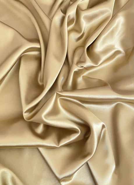 Gold Silky Stretch Satin