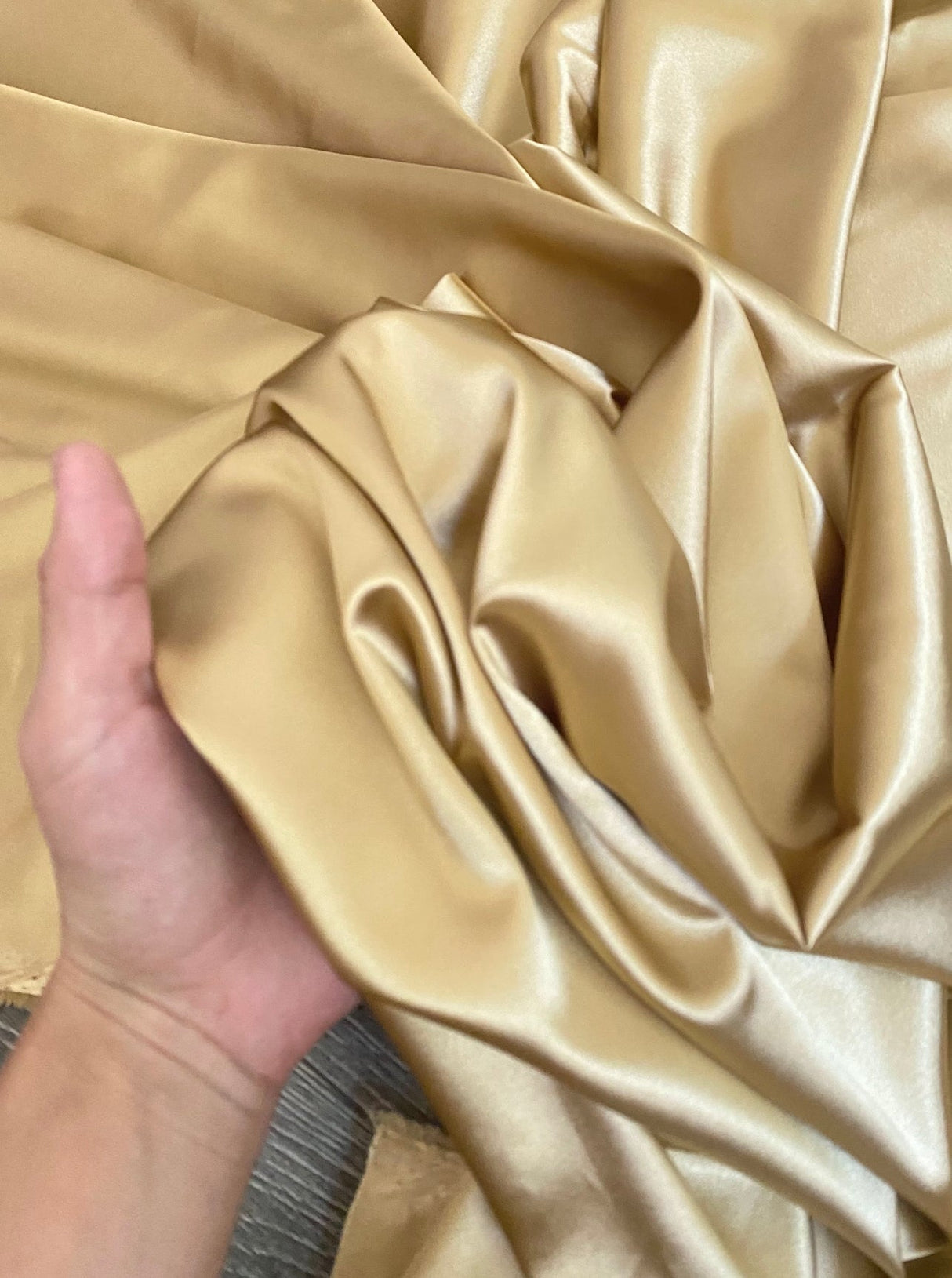 Gold Silky Stretch Satin